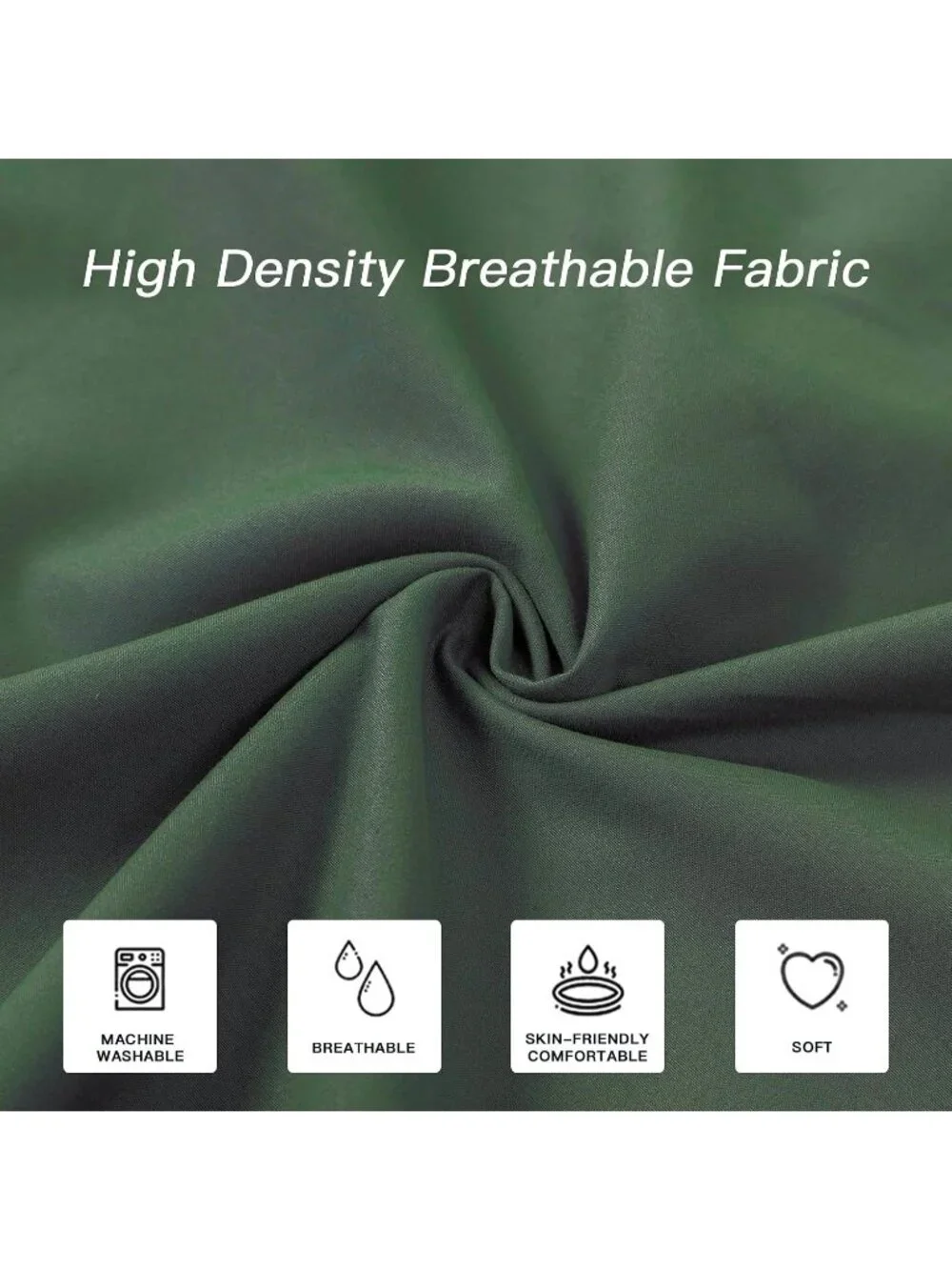 〽️Luxury Full Body Insert Fiber Cover Soft Long Bed Pillow Sage Green 20x54 inch